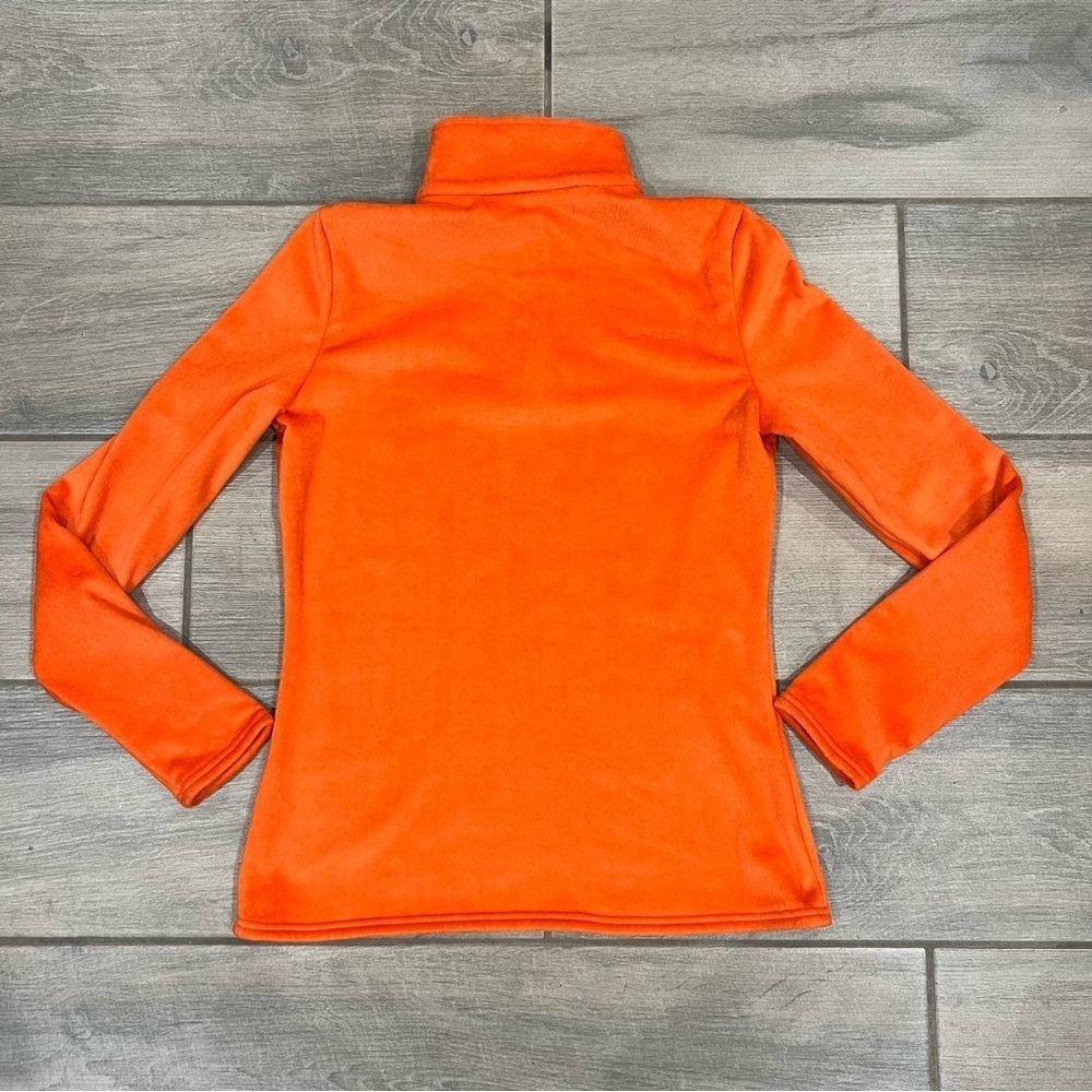 Spyder Orange Shimmer Quarter Zip T Neck Top Ski Winter Snow Layer Women’s M - Picture 8 of 9
